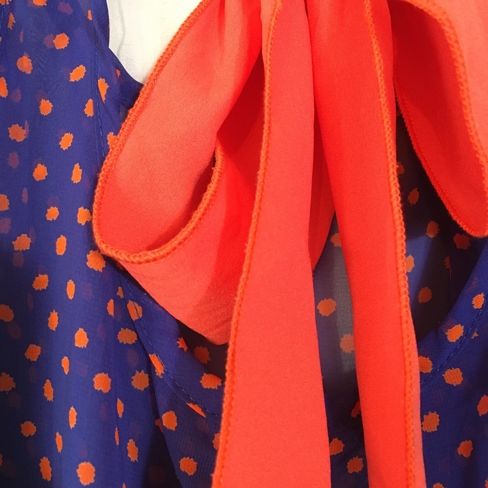 Semi Sheer Sleeveless Tank Bow Tie Back - Picture 5 of 8